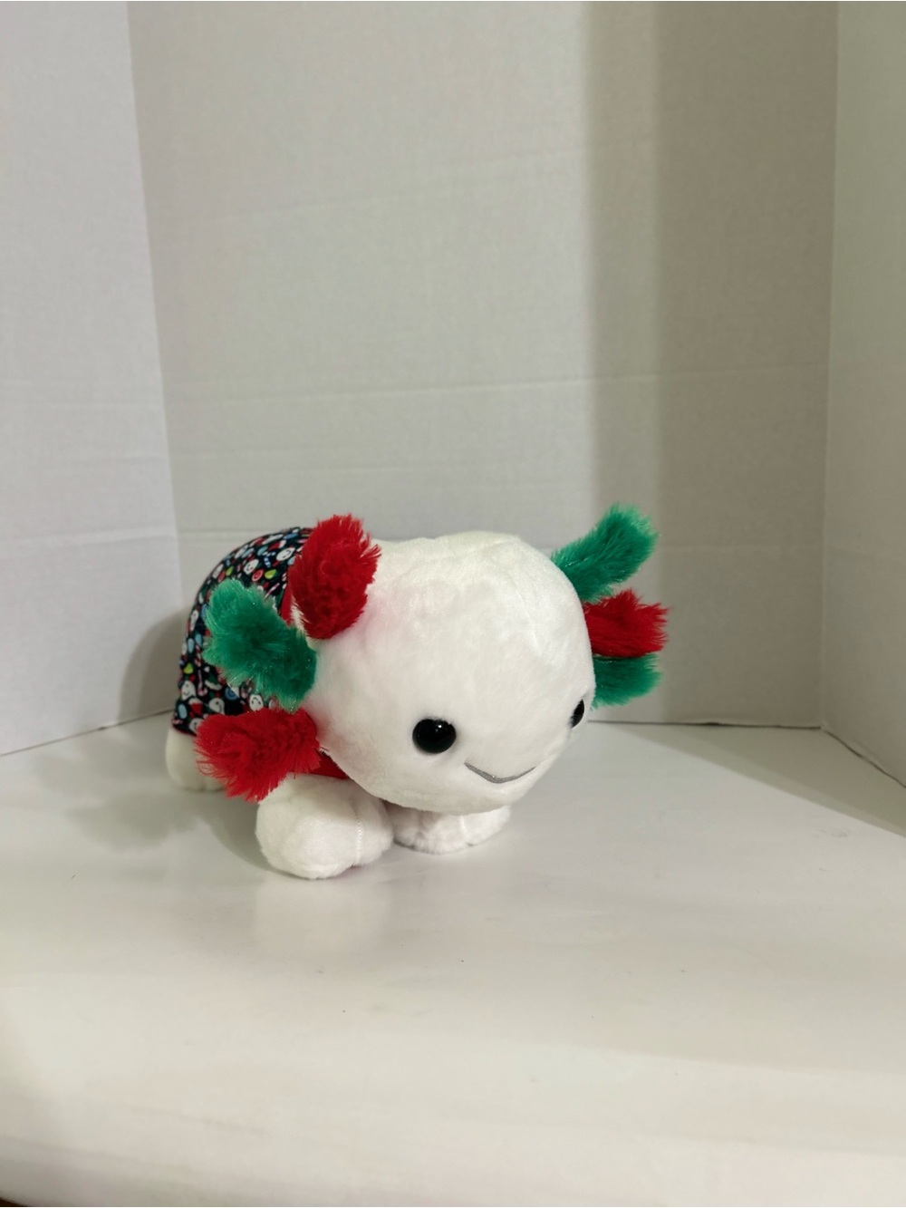 Build-A-Bear White Axolotl Plush 18” w/ Christmas Pajama Outfit Full Size BAB